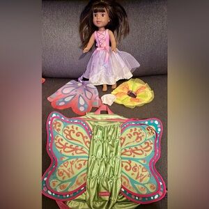 American Girl Wellie Wisher Ashlyn doll and butterfly backpack
